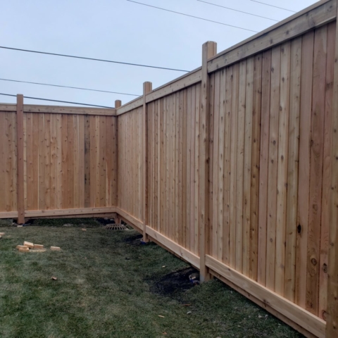 Privacy cedar privacy acoustic wood fence